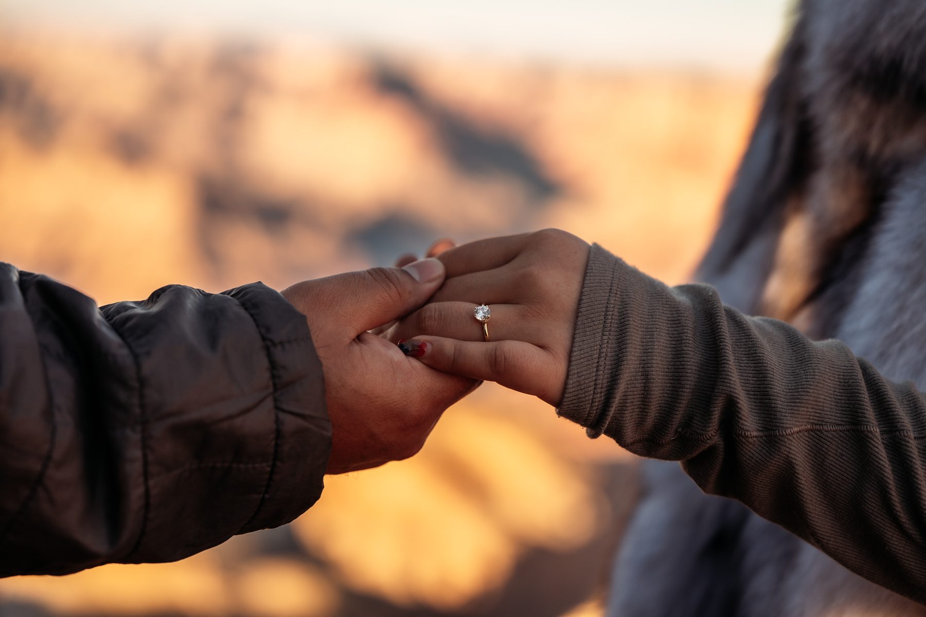 Kevin proposes to Angel at the Grand Canyon